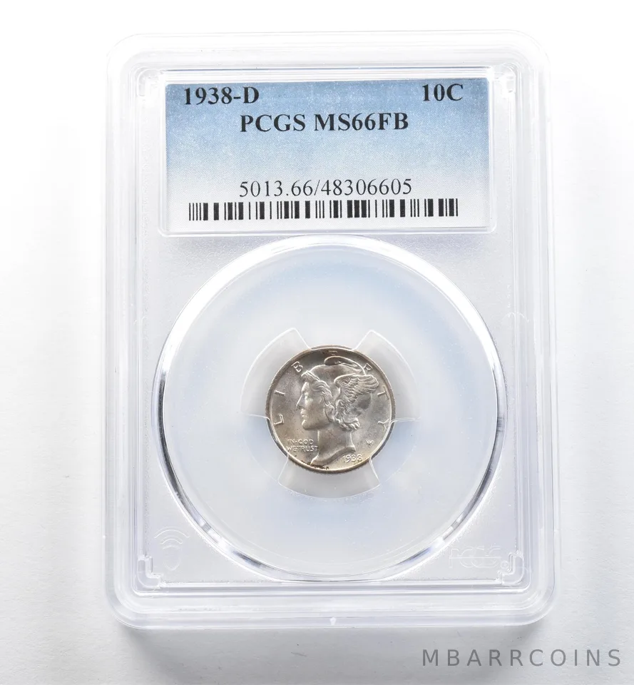 1938-D Mercury Dime MS66 FB PCGS *2647