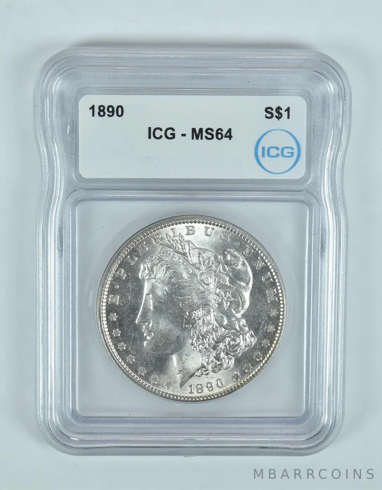 1890 Morgan Silver Dollar MS64 ICG