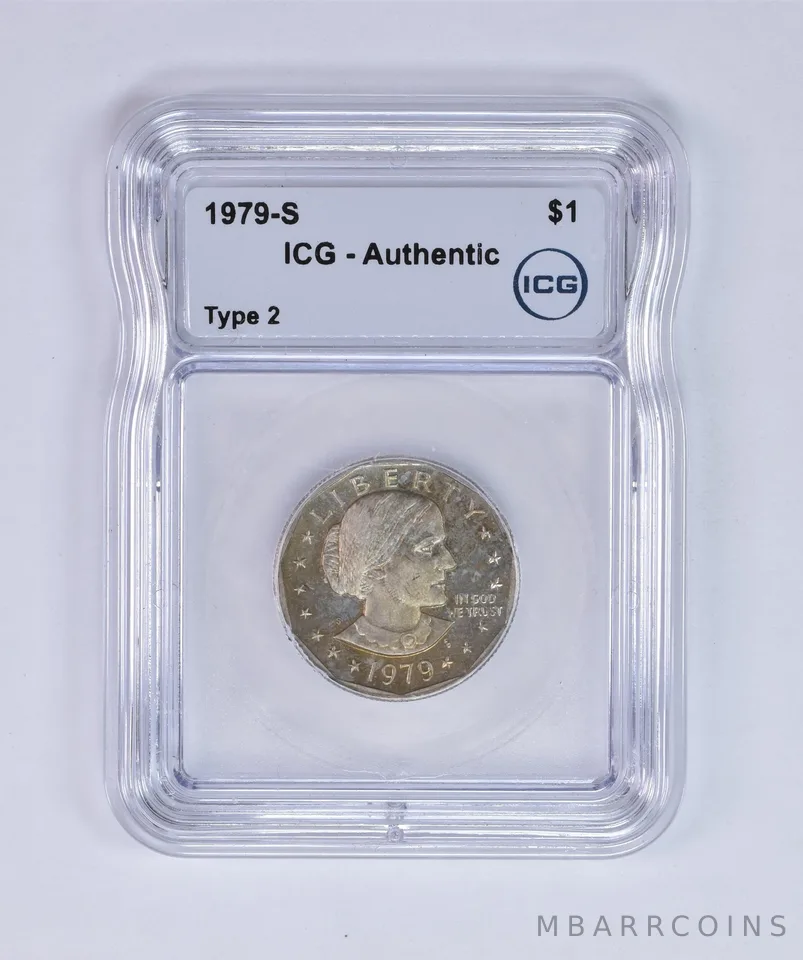 1979-S Susan B Anthony $1 Type 2 Authentic ICG Beautiful Tone *8018