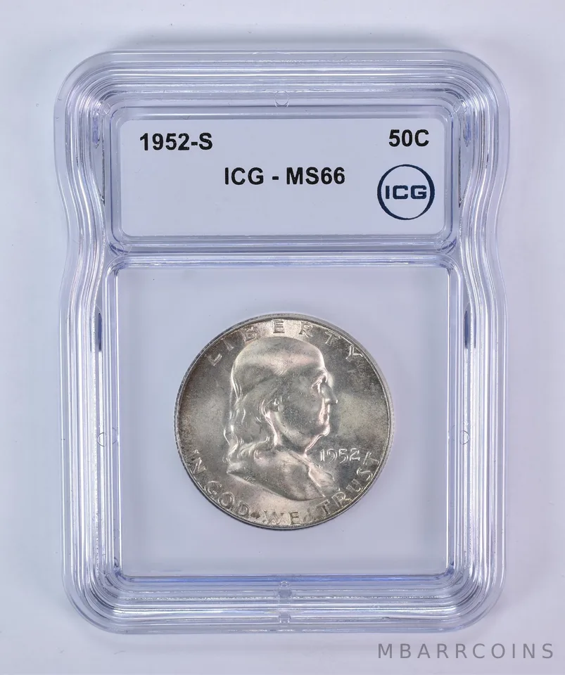 1952-S Franklin Half Dollar MS66 ICG