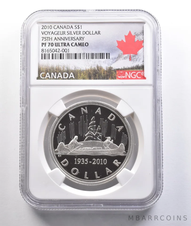 2010 Canada Silver Dollar Voyageur 75th Anniversary PF70 UCAM NGC *6902