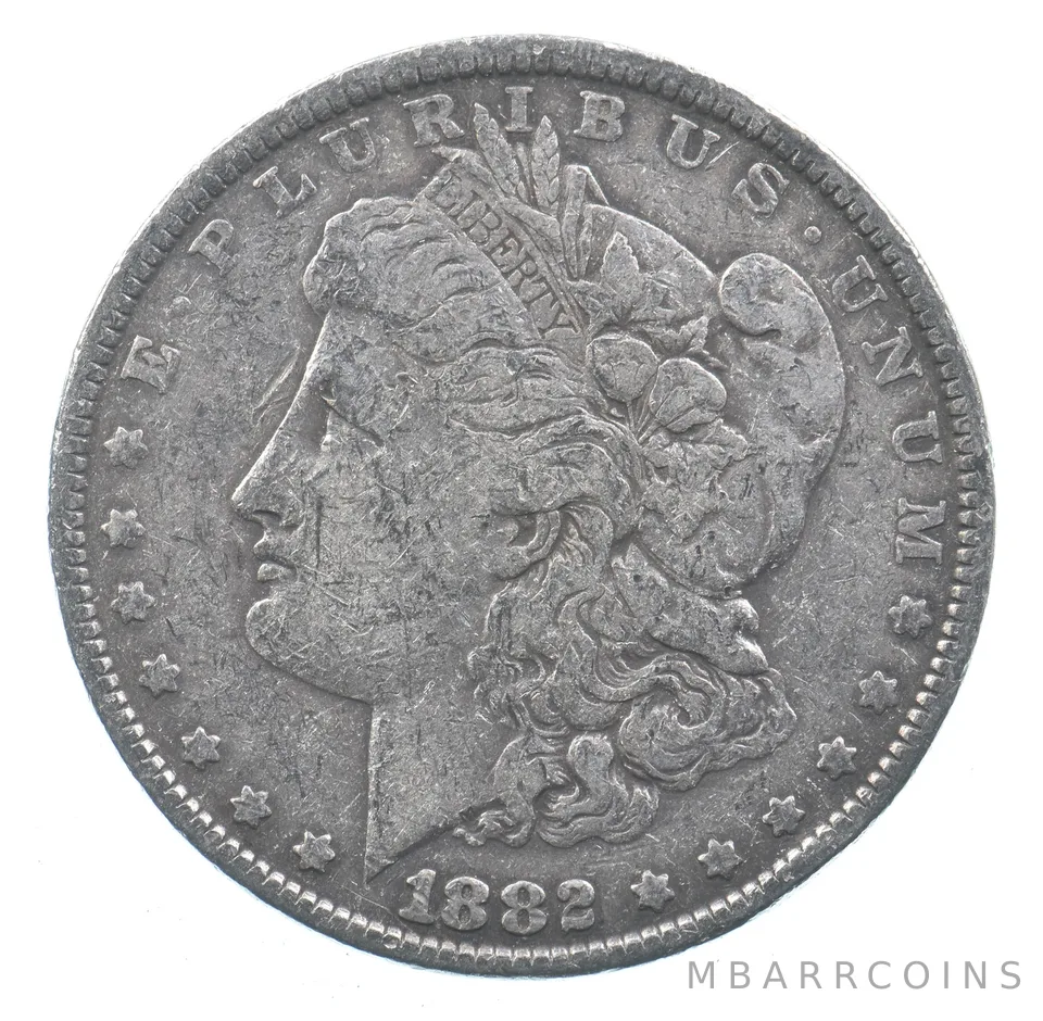 Early - 1882 Morgan Silver Dollar - 90% US Coin *041