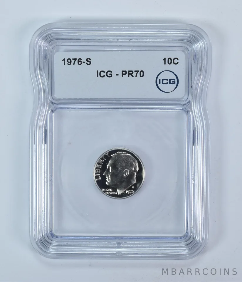 1976-S Roosevelt Dime PR70 ICG
