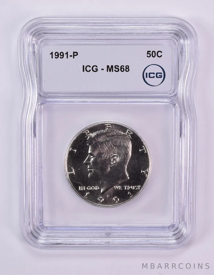 1991-P Kennedy Half Dollar MS68 ICG