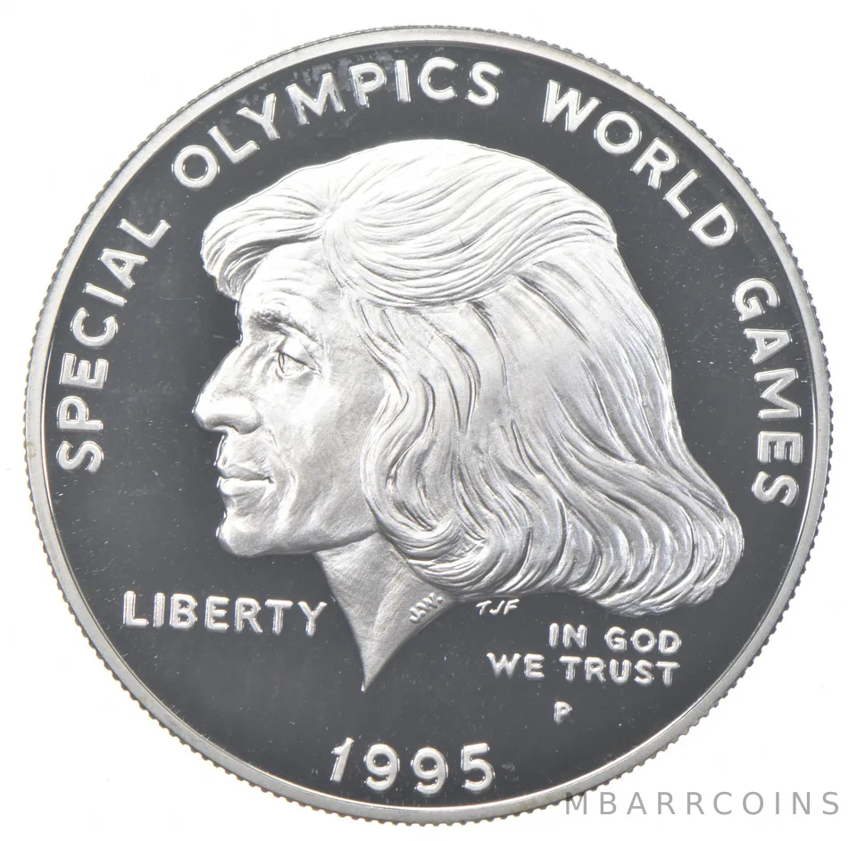1995-P Proof Special Olympics Commemorative Silver Dollar $1
