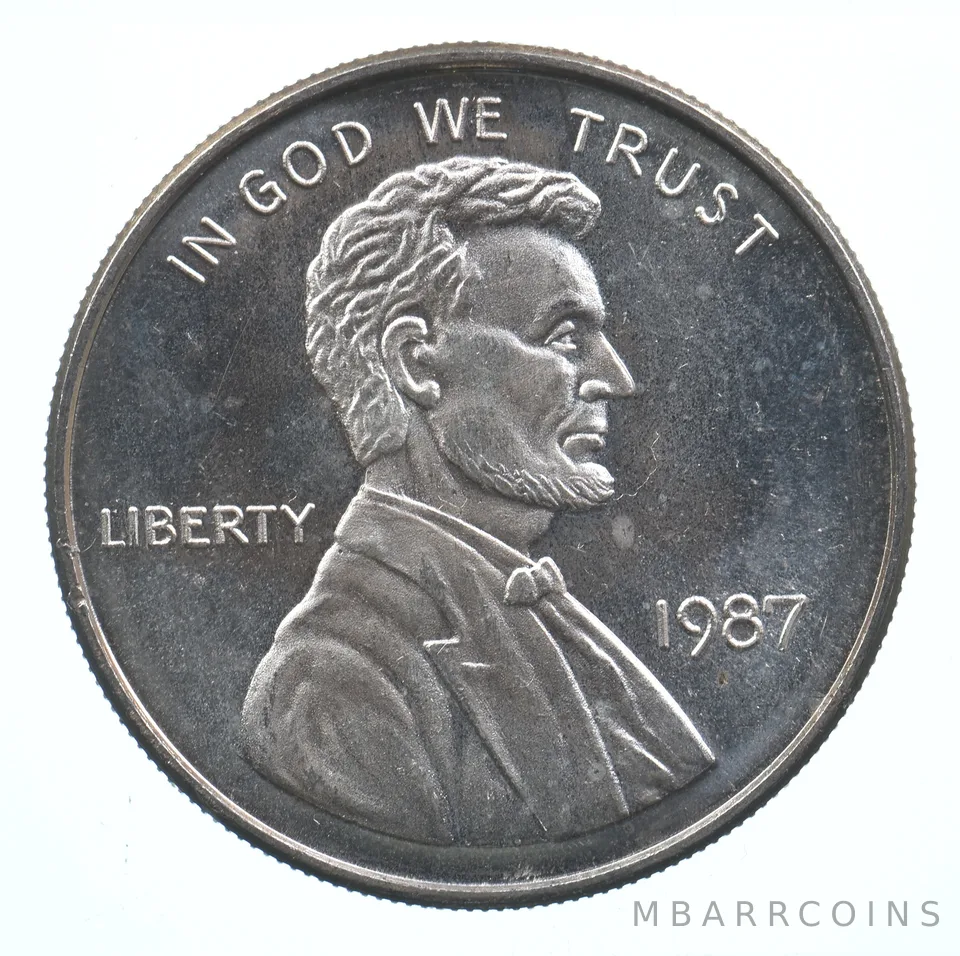 VINTAGE Art Bar/Round 1987 Lincoln Wheat Cent Pattern .999 Silver 1 T Oz *815