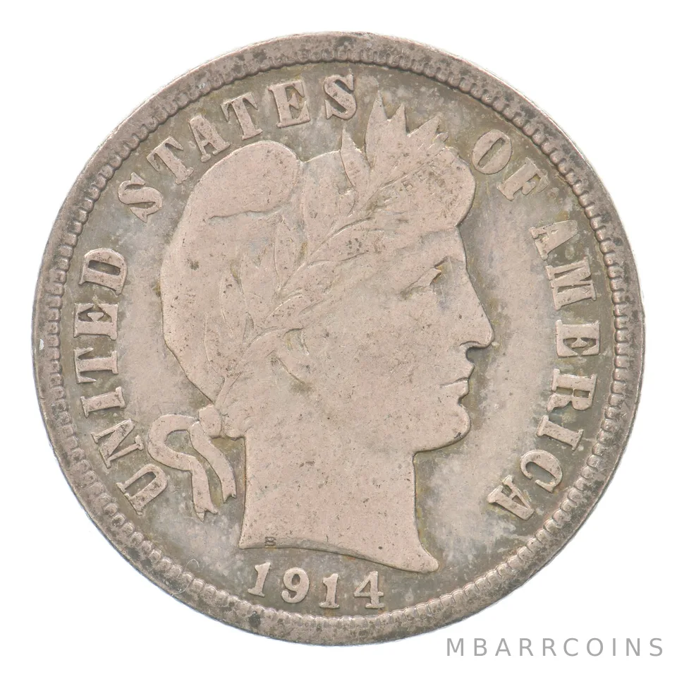 1914-D Barber Dime Beautiful Tone *2453