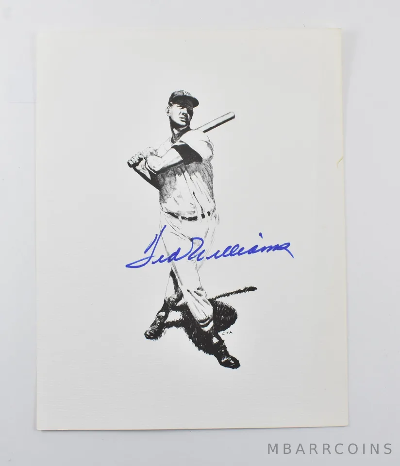 Ted Williams Signed Sketch SGC Authentic *4011