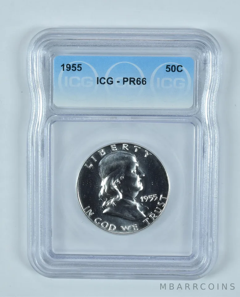 1955 Franklin Half Dollar PR66 ICG