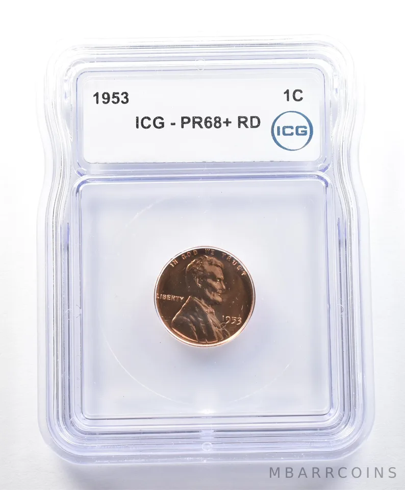 1953 Lincoln Wheat Cent PR68+ RD ICG *9015