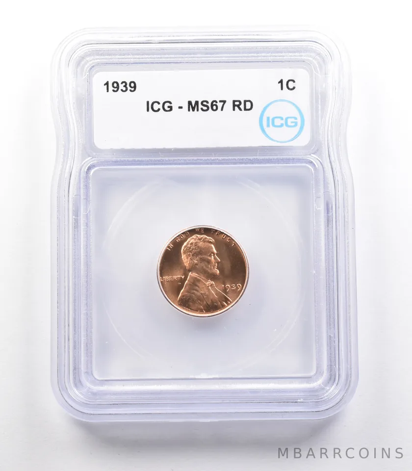 1939 Lincoln Wheat Cent MS67 RD ICG *2435