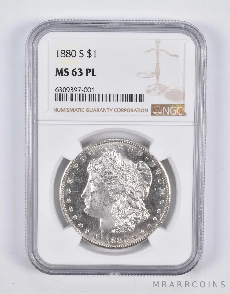 MS63 PL 1880-S Morgan Silver Dollar NGC a2233