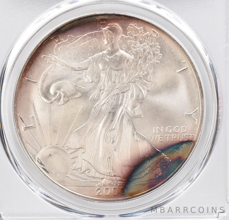 2000 American Silver Eagle MS68 PCGS Beautiful Tone *1264