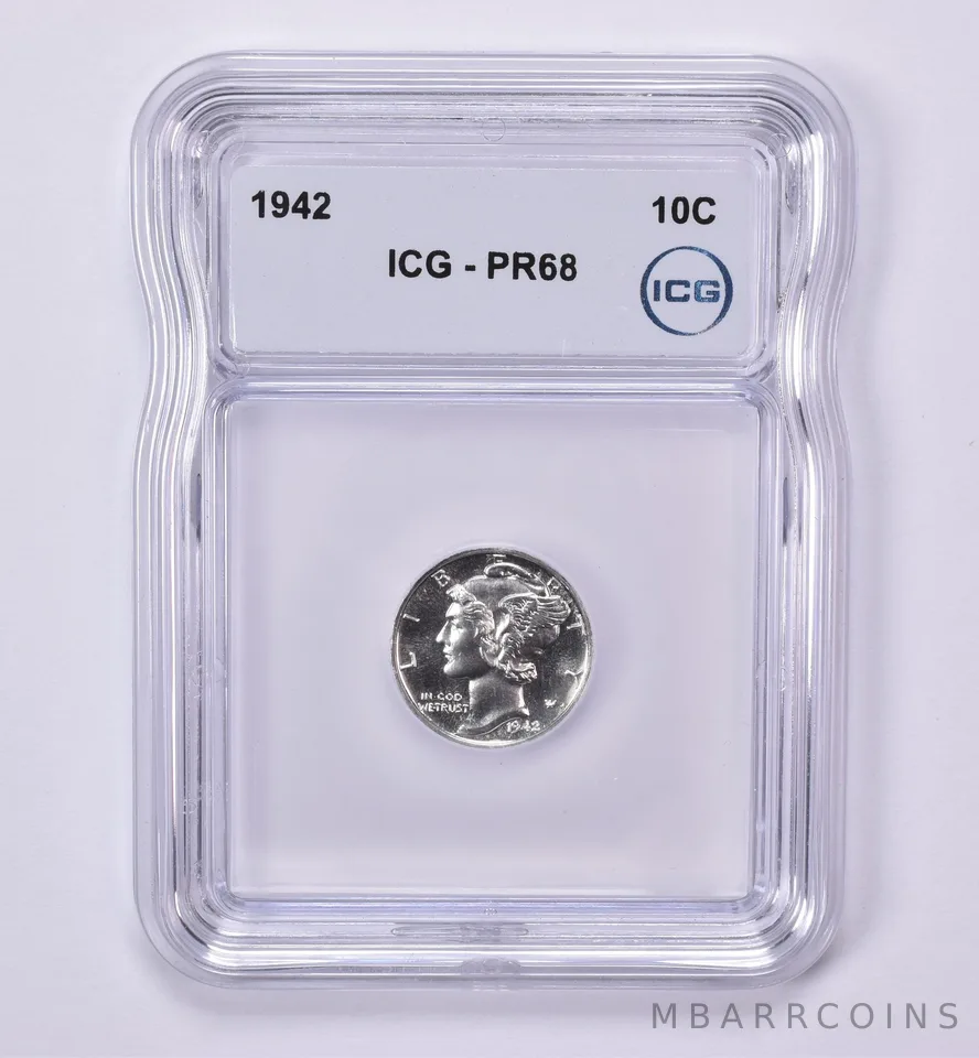 1942 Mercury Dime PR68 ICG *0507