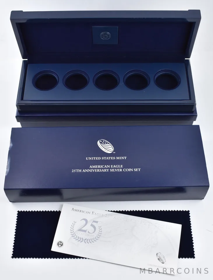 OGP 2011 25th ANNIVERSARY SILVER COIN SET 5-Coin Eagle BOX & COA - NO COINS
