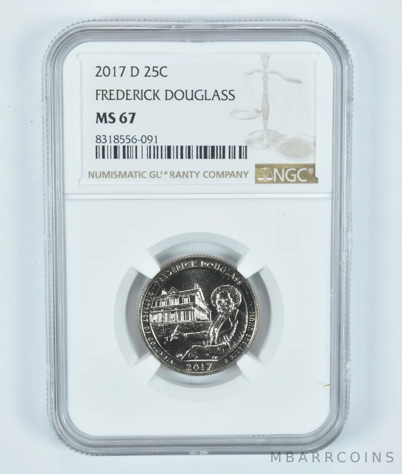 2017-D Washington Quarter Frederick Douglass ATB MS67 NGC