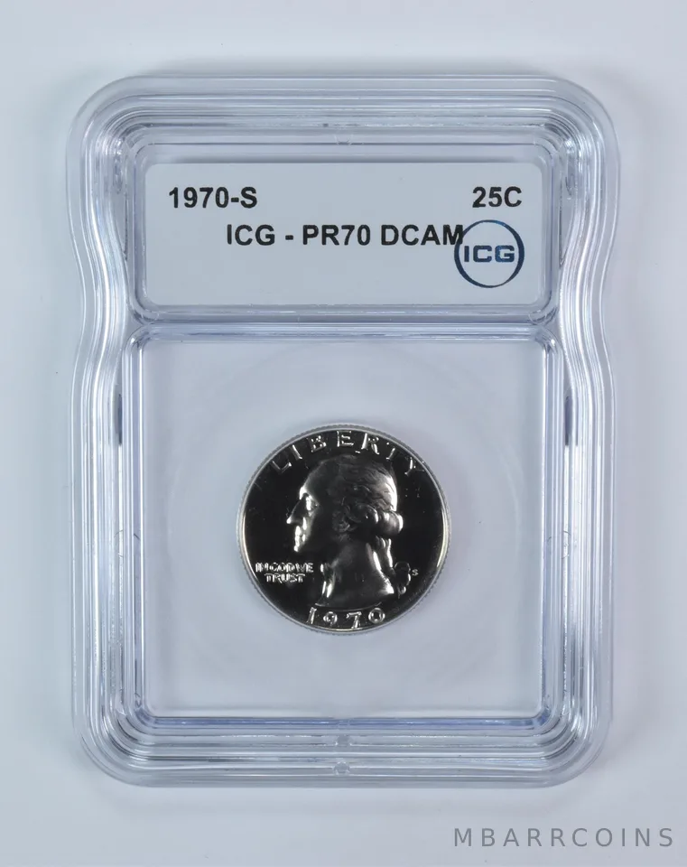 1970-S Washington Quarter PR70 DCAM ICG