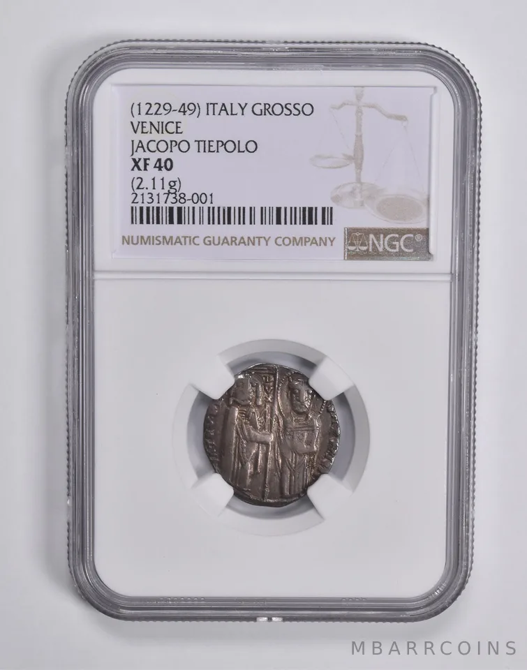 XF40 (1229-49) Italy Grosso Venice Jacopo Tiepolo (2.11 Grams) NGC a6492