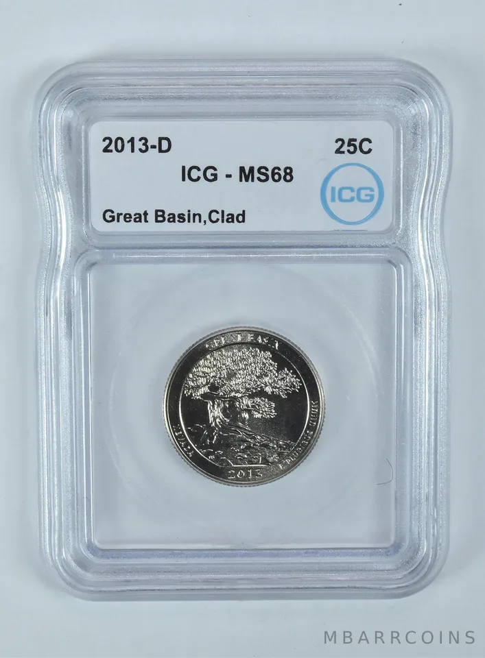 2013-D Washington Quarter ATB Great Basin CLAD MS68 ICG