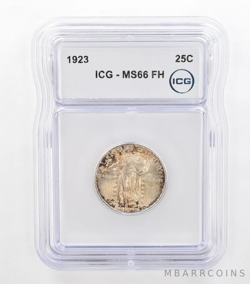 1923 Standing Liberty Quarter MS66 FH ICG Beautiful Tone *3674