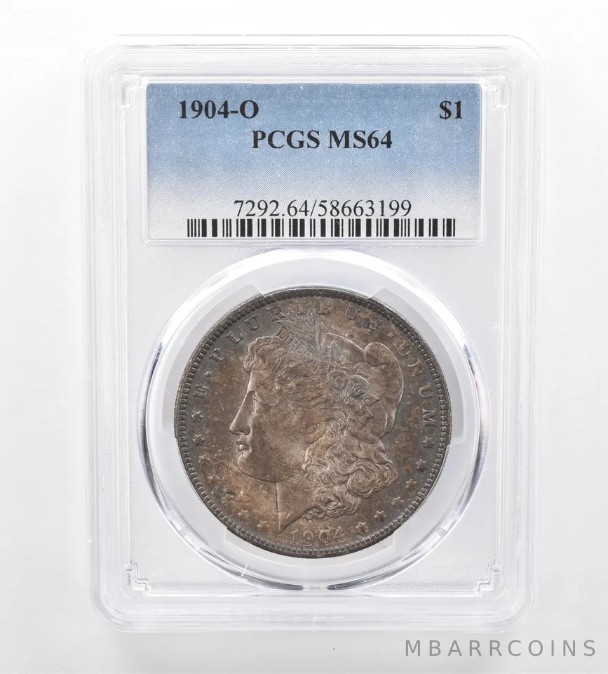 1904-O Morgan Silver Dollar MS64 PCGS Beautiful Tone a7473