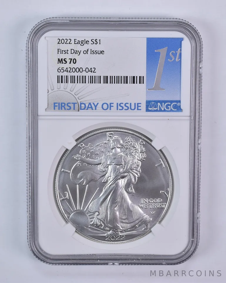 2022 American Silver Eagle FDOI MS70 NGC 1st Label