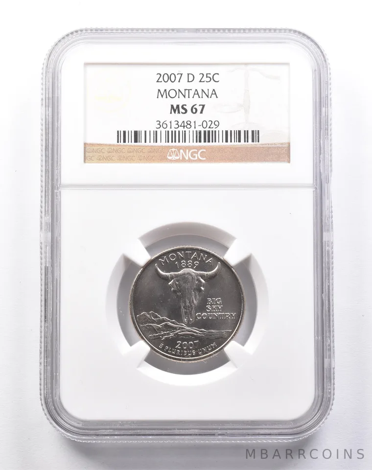 MS67 2007-D Washington State Quarter Montana NGC *6190