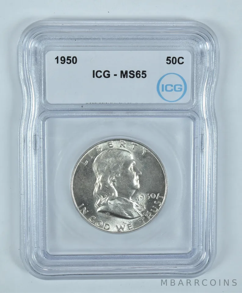 1950 Franklin Half Dollar MS65 ICG