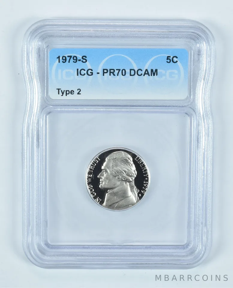 1979-S Jefferson Nickel Type 2 PR70 DCAM ICG