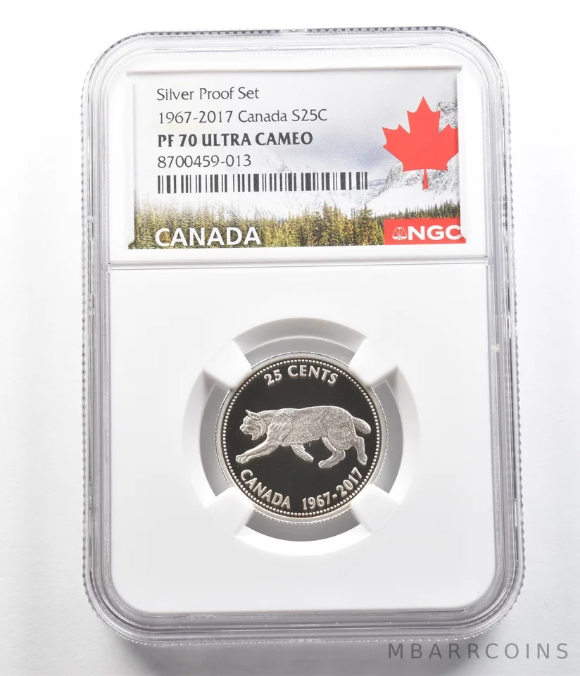 2017 Canada 25 Cents Silver Proof Set PF70 UCAM NGC Canada Label