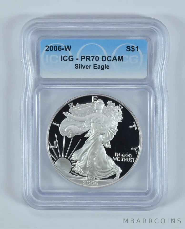 2006-W American Silver Eagle PR70 DCAM ICG