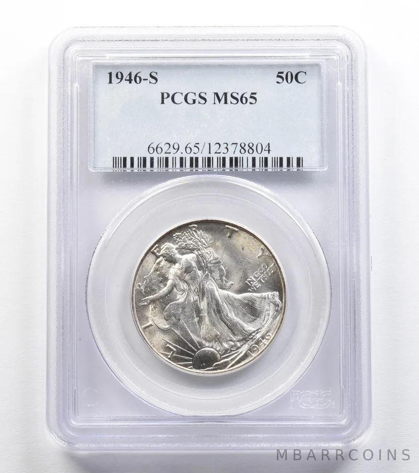 1946-S Walking Liberty Half Dollar MS65 PCGS *9618