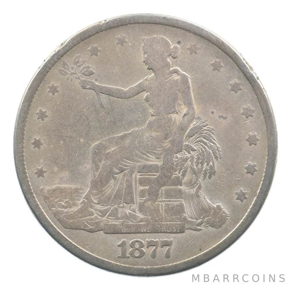 1877 Seated Liberty Trade Dollar *9441