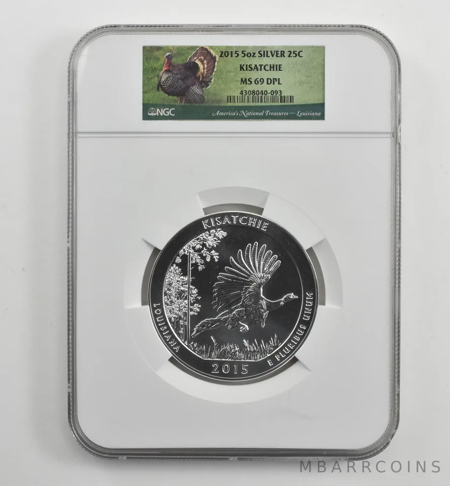2015 5 Oz Silver Quarter America The Beautiful Kisatchie MS69 DPL NGC *1574