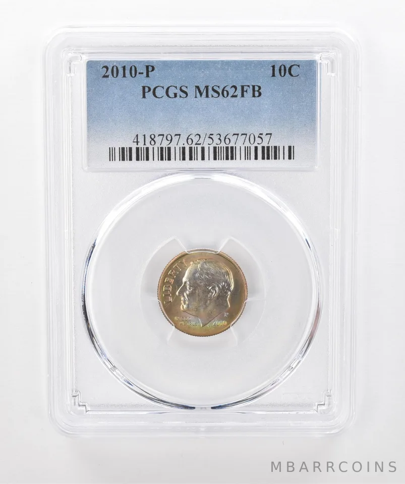 2010-P Roosevelt Dime MS62 FB PCGS Beautiful Tone *1310