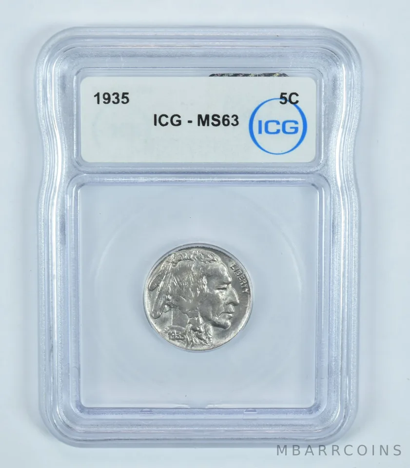 1935 Indian Head Buffalo Nickel MS63 ICG