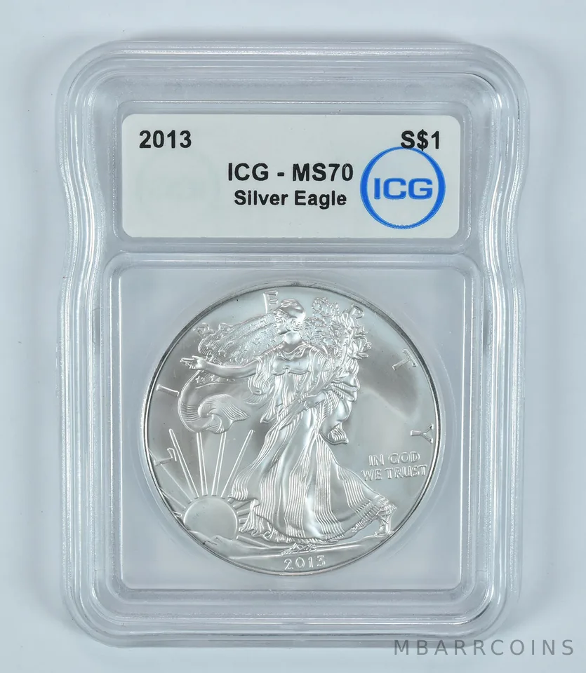 2013 American Silver Eagle MS70 ICG