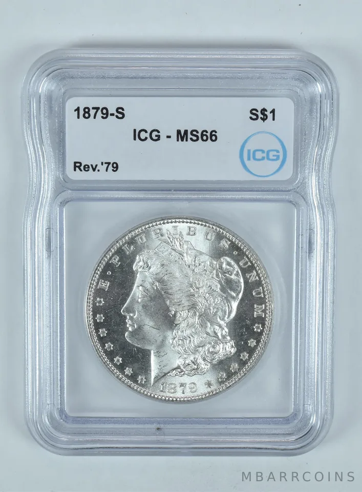 1879-S Morgan Silver Dollar Reverse Of 79 MS66 ICG