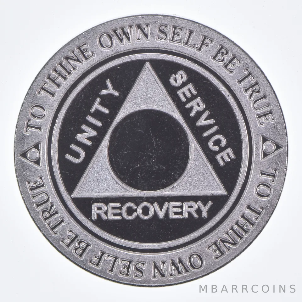 VINTAGE Alcoholics Anonymous (AA) Sobriety .999 Fine Silver 1 Oz Round *563