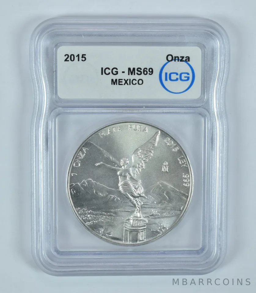 2015 Mo Mexico 1 Onza Silver Libertad MS69 ICG