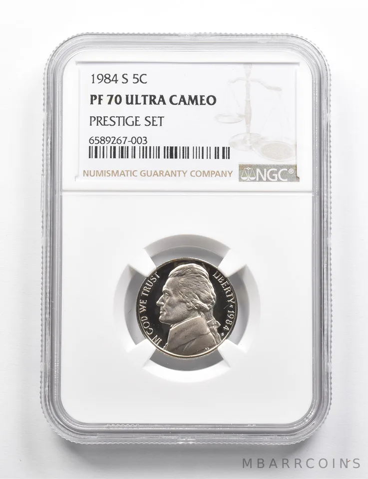 PF70 UCAM 1984-S Jefferson Nickel Prestige Set NGC RARE PEDIGREE *9772