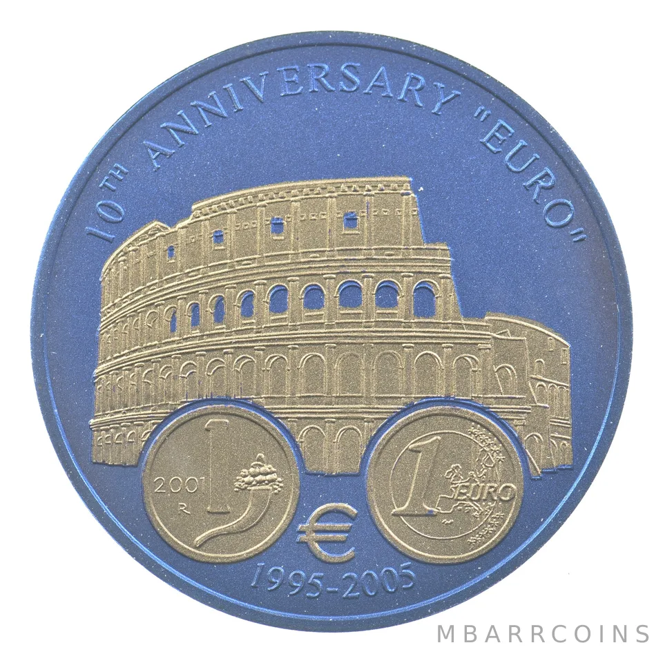 2005 Liberia 5 Dollars 10 Years Euro Italy Niobium a3376