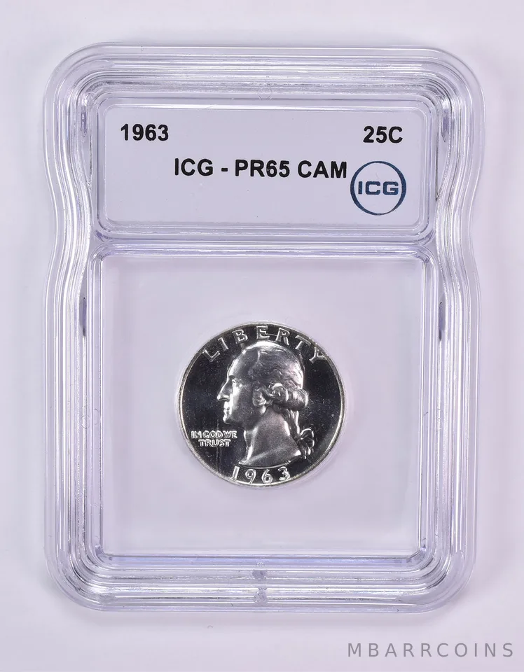 1963 Washington Quarter PR65 CAM ICG