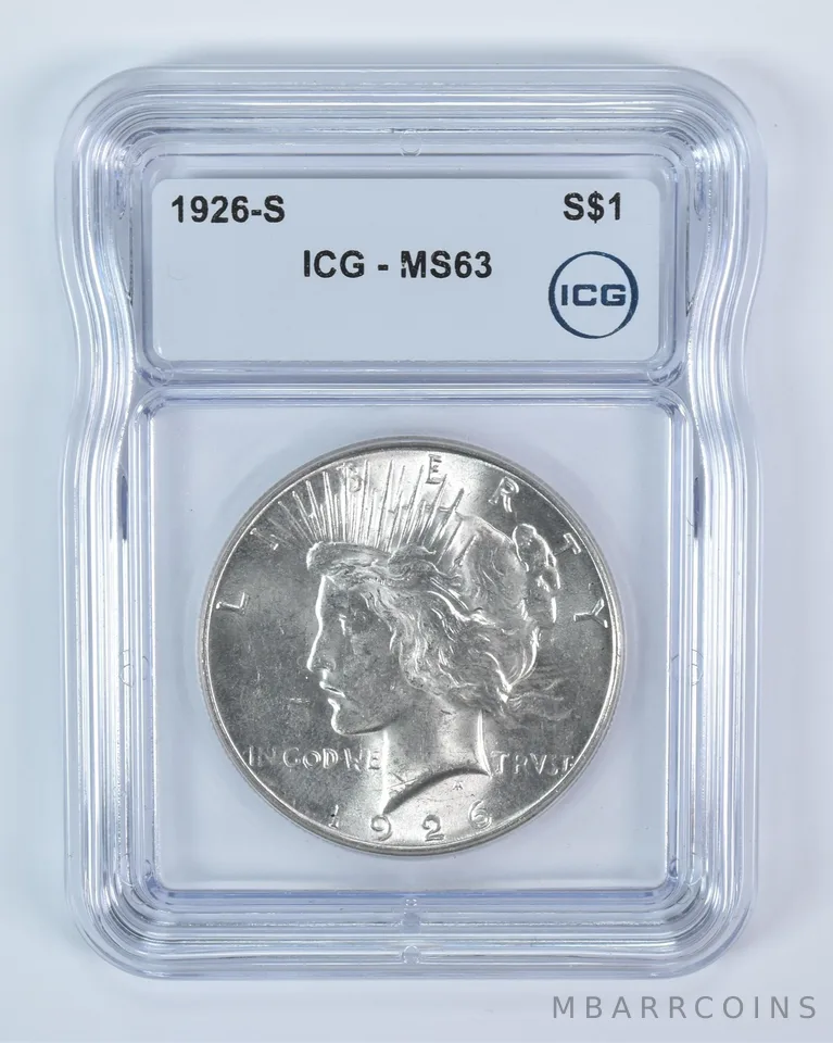 1926-S Peace Silver Dollar MS63 ICG
