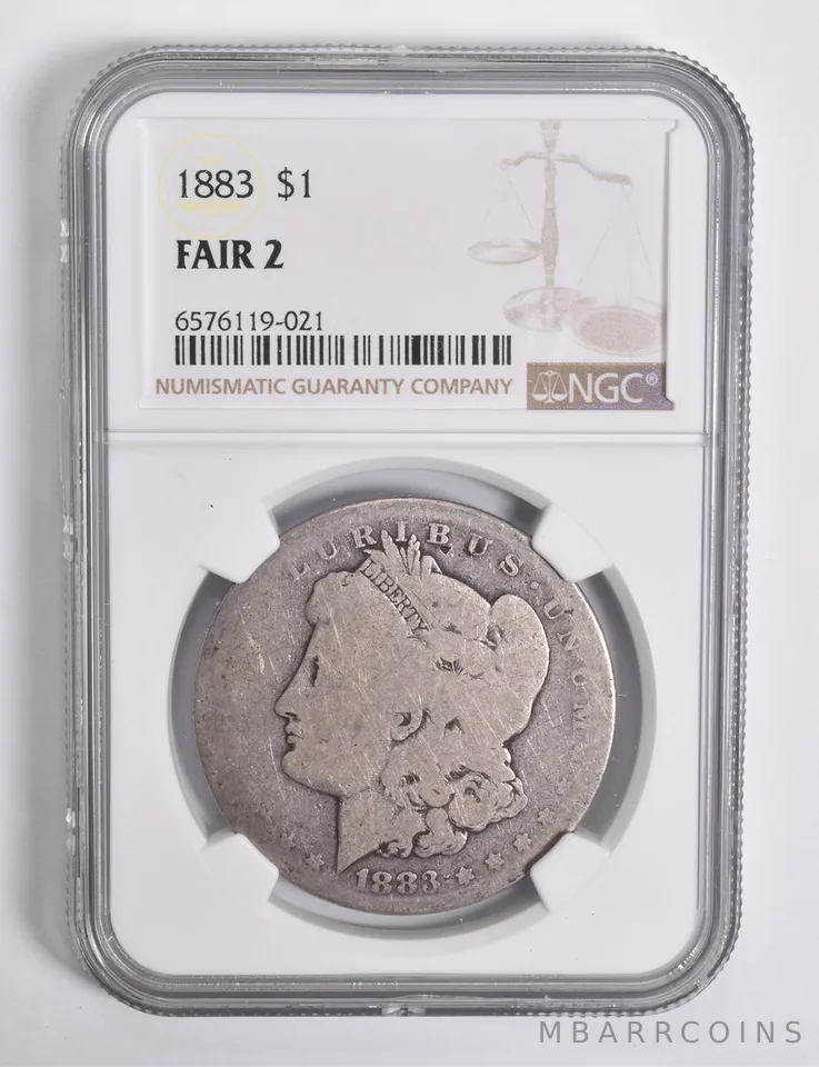 FAIR 2 1883 Morgan Silver Dollar NGC Lowball Low Ball *4567