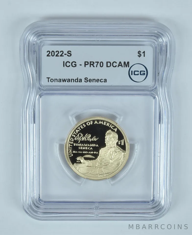 2022-S Sacagawea $1 Tonawanda Seneca PR70 DCAM ICG