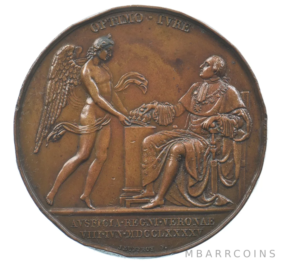 1795 France Louis XVIII Bronze Medal *0145