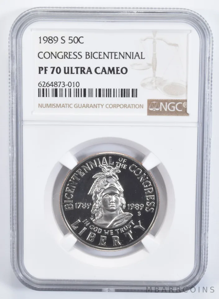 1989-S Congress Congressional Commemorative Half Dollar PF70 UC NGC