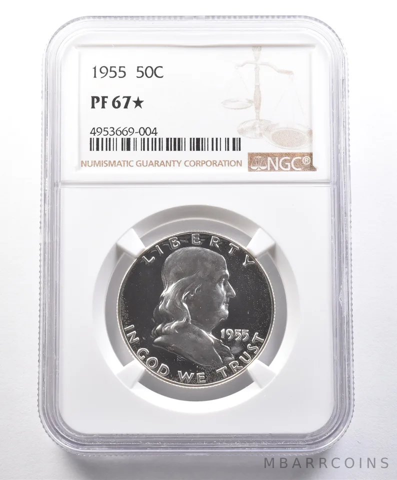 1955 Franklin Half Dollar PF67* STAR NGC *4110