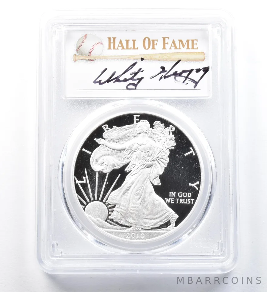 2010-W American Silver Eagle Whitey Herzog PR70 DCAM PCGS a1258